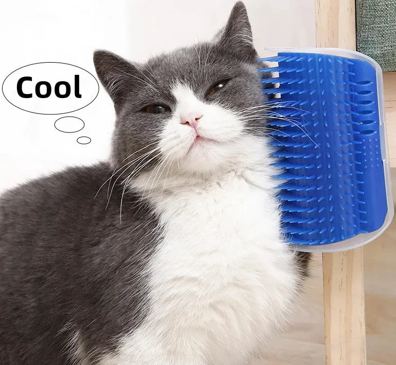 Self-Grooming Cat Corner Brush & Massager