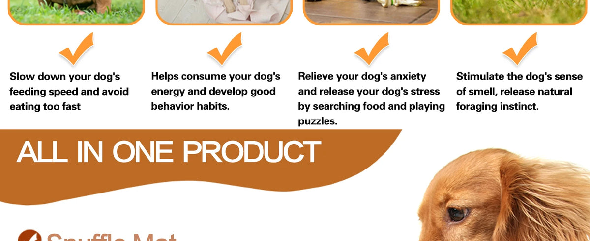 Interactive Dog Snuffle Mat & Slow Feeder
