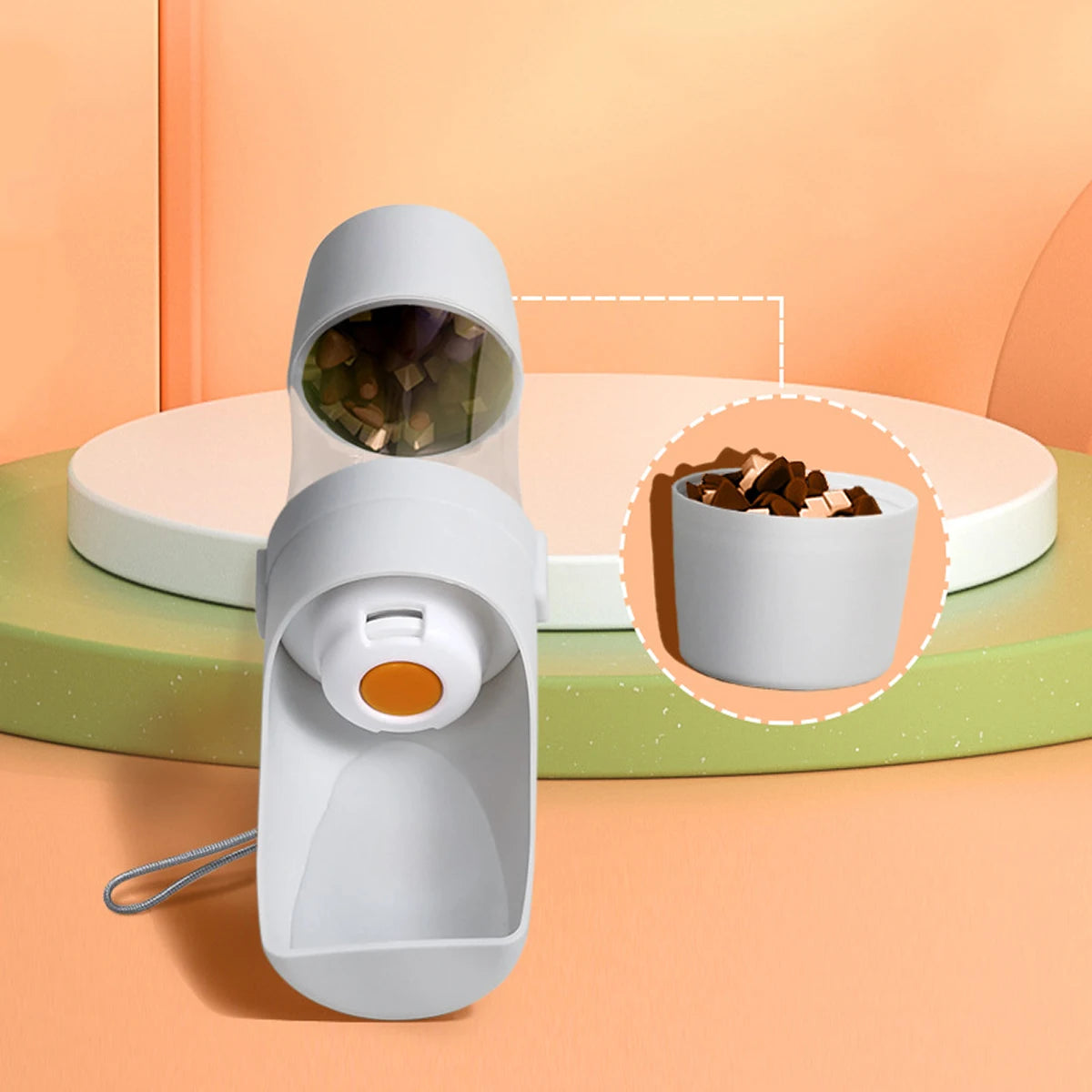 Portable Dog Water Bottle & Treat Container