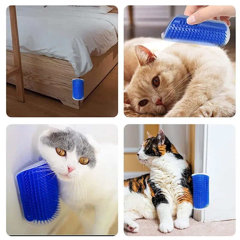 Self-Grooming Cat Corner Brush & Massager