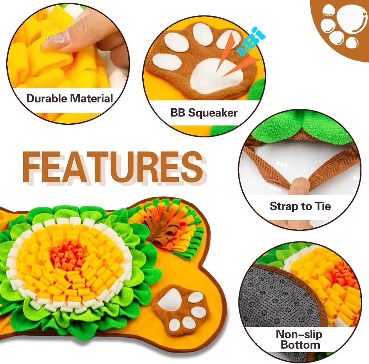 Interactive Dog Snuffle Mat & Slow Feeder
